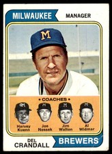 1974 Topps- Del Crandall/Al Widmar/Joe Nossek/Jim Walton/Harvey Kuenn A Baseball