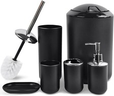 Bathroom Set 6 Piece Bath Ensemble Includes Soap Dispenser, Toothbrush Holder...