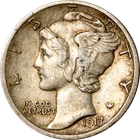 1917-S Mercury Dime - Choice+