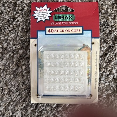 NOS 1999 LEMAX VILLAGE COLLECTION PACKAGE OF 40 STICK ON CLIPS P/N 94397