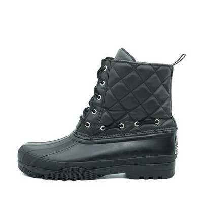 Sperry Damen Quilted Duck Boot Stiefel Schwarz Schnürung Winterstiefel EU 40