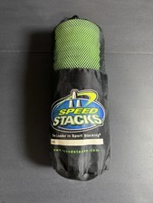 Speed Stacks 12 Official WSSA Sport Neon Glo Green Stacking Cups + Bag VGUC