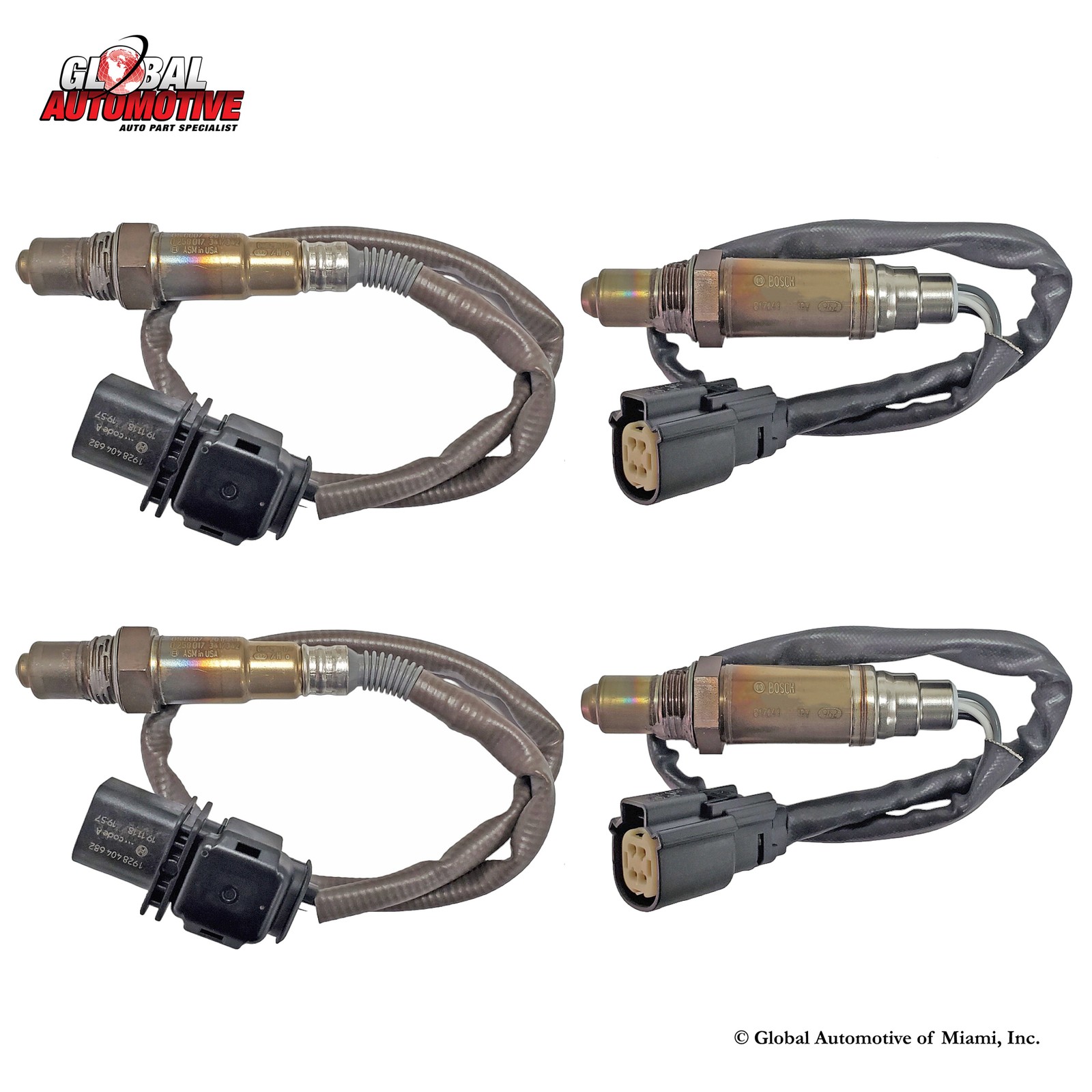 Set of 4 Bosch Oxygen O2 Sensor for 2011-2014 Ford Mustang V8 5.0L 5.4L 5.8L