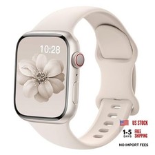 Sport Silicone Band Compatible with 38mm/40mm/41mm/42mm series 11 10 Starlight