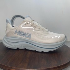 HOKA Clifton 10 Sneakers Running Shoes Womens 8B Grout Mineral Blue 1162031 GRTM