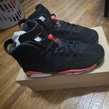 Nike Air Jordan 6 Retro GS Black Crimson High Top Boys' Basketball Shoes 5.5Y
