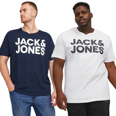 Jack & Jones Mens Corp Plus Size Big Tall Short Sleeve T-Shirt Top Tee