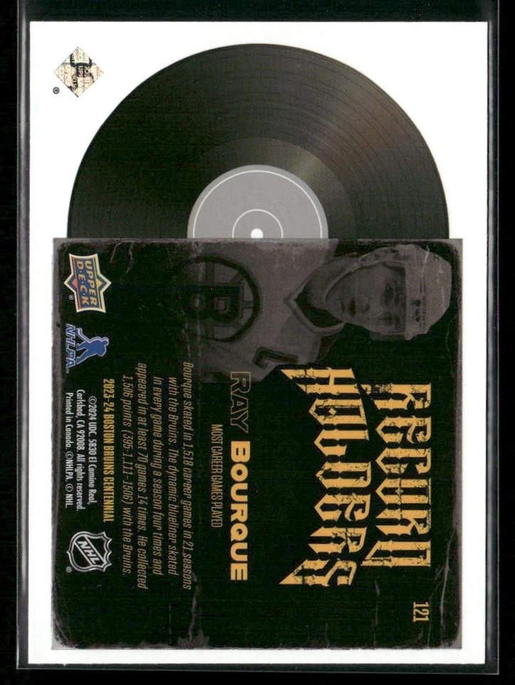 2023-24 Upper Deck Boston Bruins Centennial - Record Holders Ray Bourque #121 - Image 2 of 2