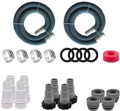 Universal Pool Hose Install Kit - Attach and Adapt Most Equipment to 1.5'' Con...