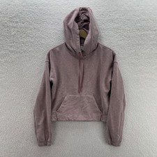Lululemon Hoodie Womens 6 Pink Cropped Pullover Athleisure Gym Stronger as One