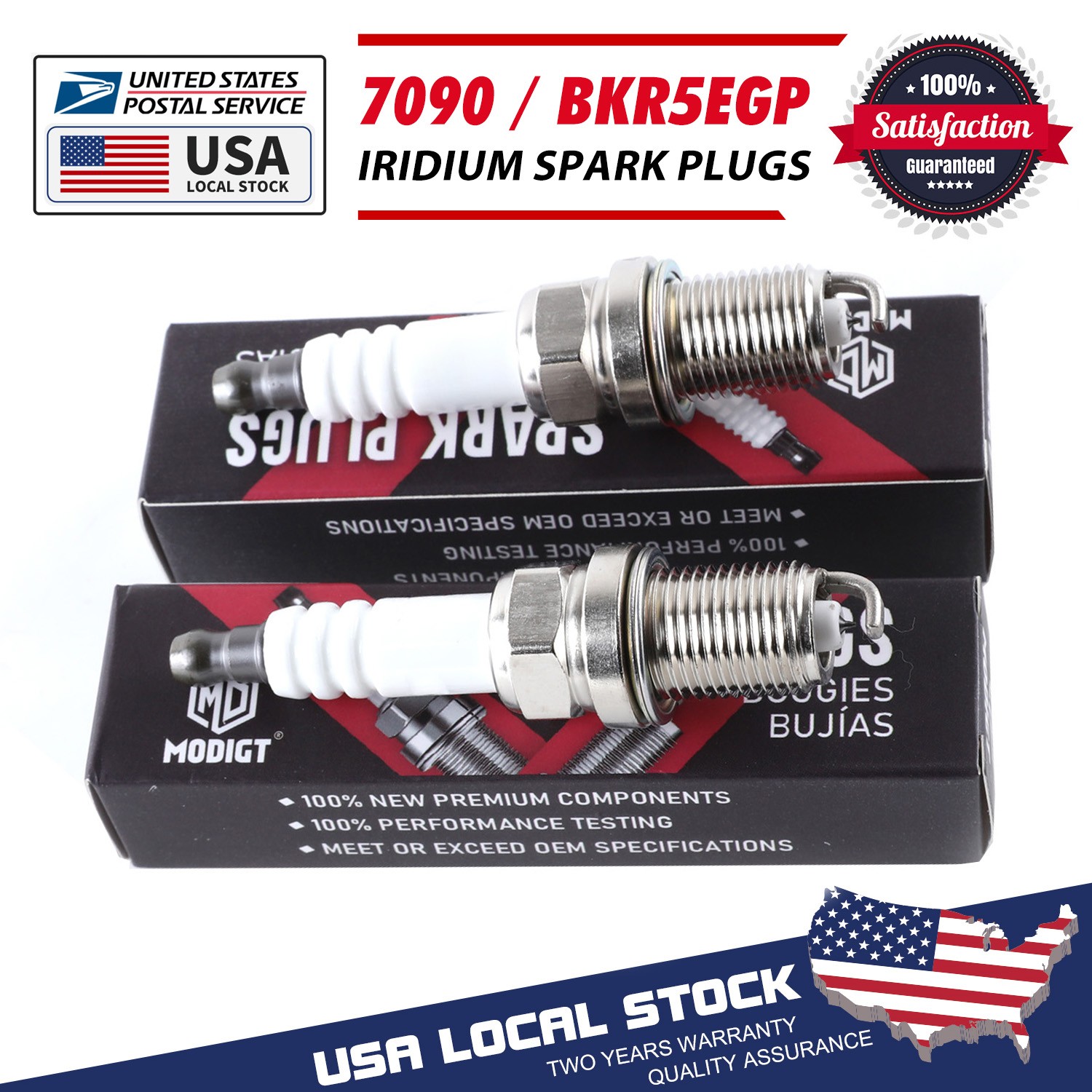 6 PCS Fit NGK 7090 BKR5EGP Spark Plugs Iridium For Honda Hyundai Jeep Mazda NEW