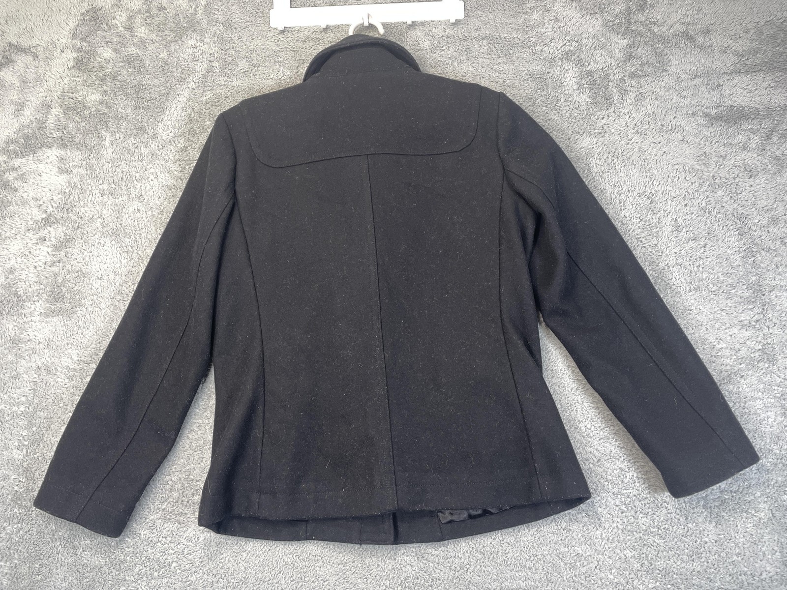 GAP Jacket Womens Medium Black Wool Toggle Duffle… - image 12