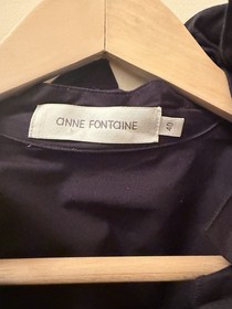 Gorgeous Anne Fontaine Kimmy Blouse Ruffle Front With Corset Back Size 40 Black