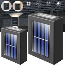 1/8x Solar Wall Lights Up & Down Lamp Decor Waterproof Garden Outdoor Fence Yard