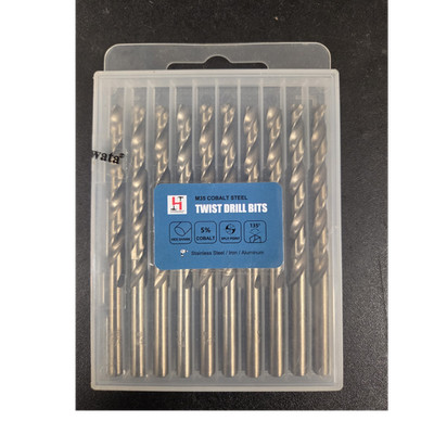 Hymnorq M35 25/64 in Cobalt Steel Twist Drill Bits Set, 10-Piece Silver