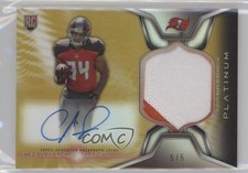 2014 Topps Platinum Rookie Refractor Gold 5/5 Charles Sims Patch Auto c6t