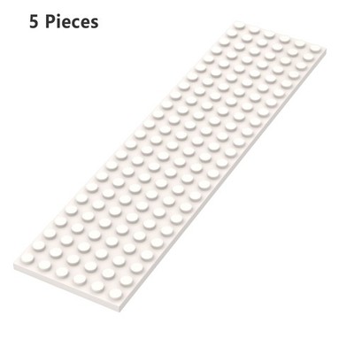 3026 Plate 6X24 White Bricks Parts 5 Pcs Bricks, Pieces & Parts 100% Compatible