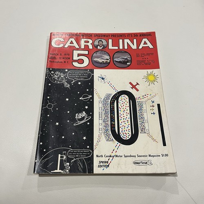 #ad 1970 North Carolina Motor Speedway Carolina 500 Souvenir Magazine $40.00