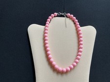 Short Length Baby Pink Beads Adjustable Necklace