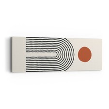 Quadro su Tela 90x30cm Astrazione Grafica Linee Stampe Immagini Quadri Murale