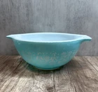Vtg Pyrex Cinderella 1 1/2 Quart Bowl Amish Butterprint Milkglass see scratching