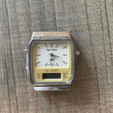 Designer Watch Vintage Sergio Valente Digi Quartz Digital/Analog - AS IS