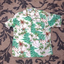 Vintage Utility Haiwaiian Shirt Mens Size Large 100 Rayon Made In El Salvador