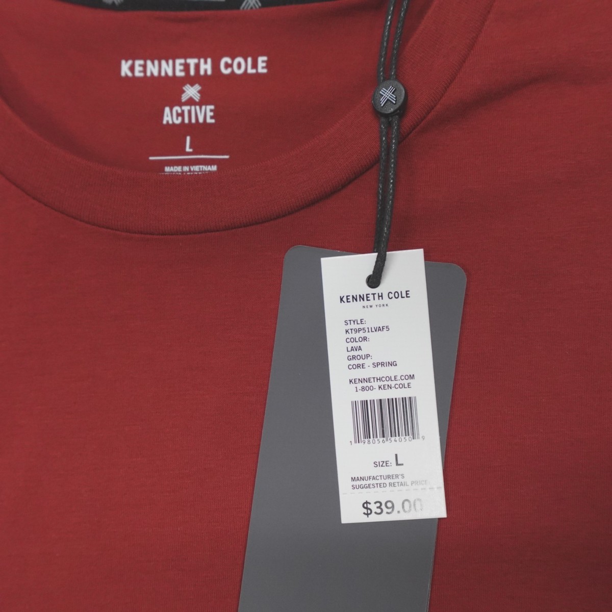Débardeur Technique Kenneth Cole Active Pour Homme - Noir, Taille M - Neuf Avec étiquettes - UPF 50+