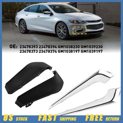 2PCS Front Bumper Fog Light Lamp Cover Trim Set fit 2016-2018 Malibu Chevy