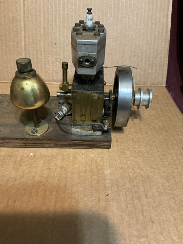 Vintage Hand Made Machined ‘GloFuel?” miniature 1 Cyl Engine For Parts/Rebuild.