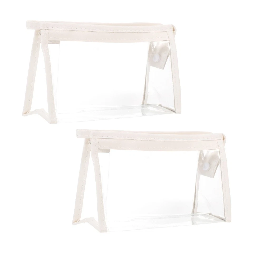 2 Pcs Federtasche Durchsichtig Bleistiftfälle Tragbare Bleistiftbeutel