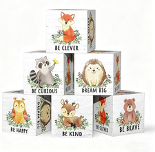 Nursery Decor Animals Wall Decor Set of 6, Inspirational Woodland Nursery Decor