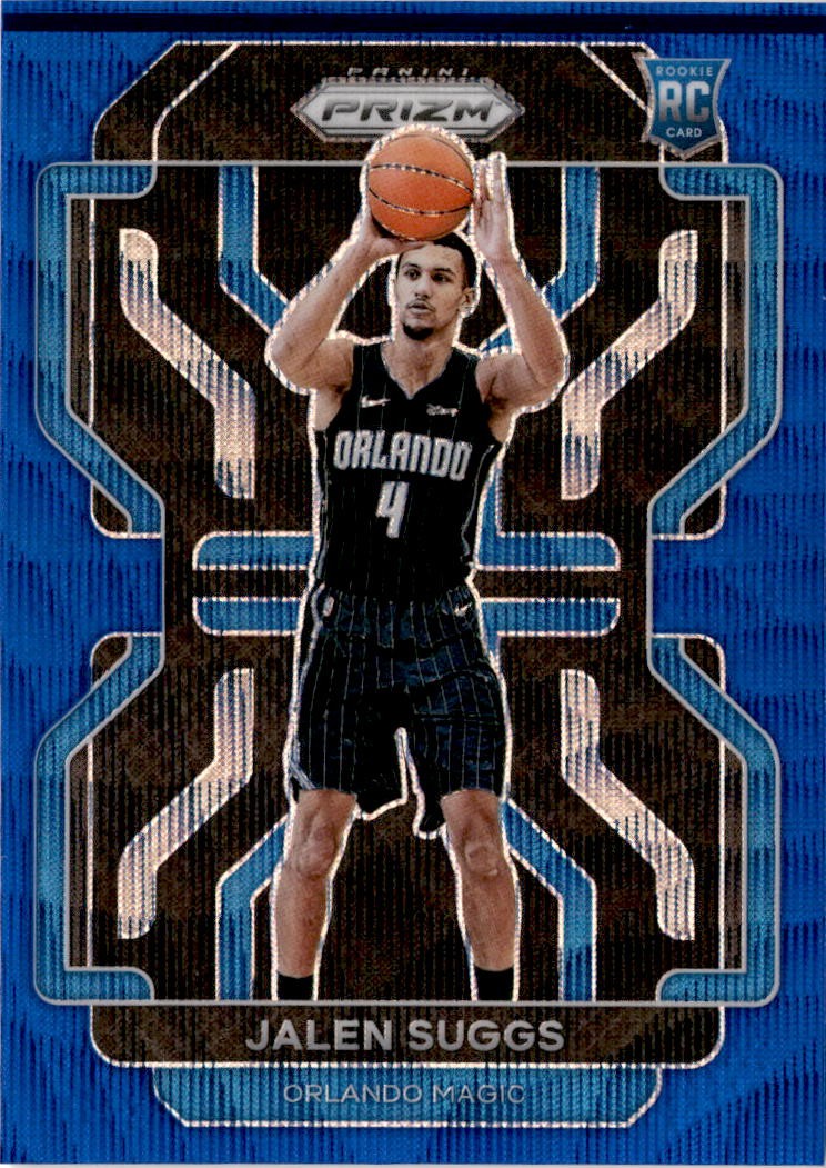 2021-22 Panini Prizm #314 Jalen Suggs Blue Wave Orlando Magic