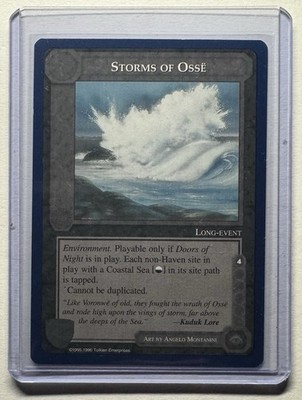 Mint Rare STORMS OF OSSE Middle Earth CCG Card NM Unlimited Blue Border ￼