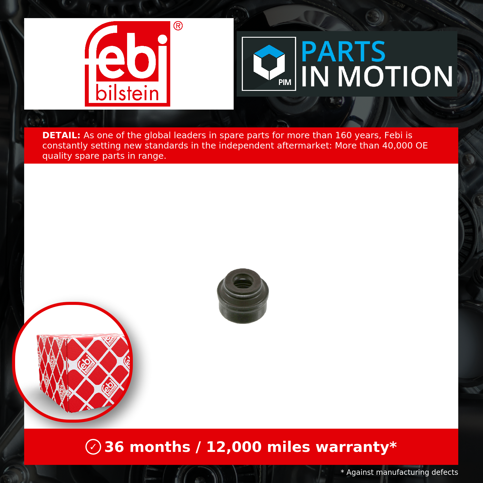 Valve Stem Seal fits VOLVO S60 Mk1, Mk2 Intake side 2.0 2.3 2.4 2.5 00 to 15 New