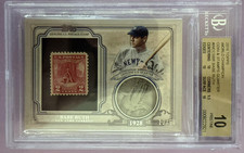 2016 TOPPS WORLD CHAMPION COIN AND STAMPS QUARTER BABE RUTH /50 PRISTINE BGS 10