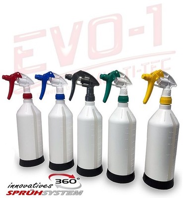 5x EVO-1 Detailing Sprühflasche 360° Trigger Sprühkopf für Sprühwax Glasreiniger