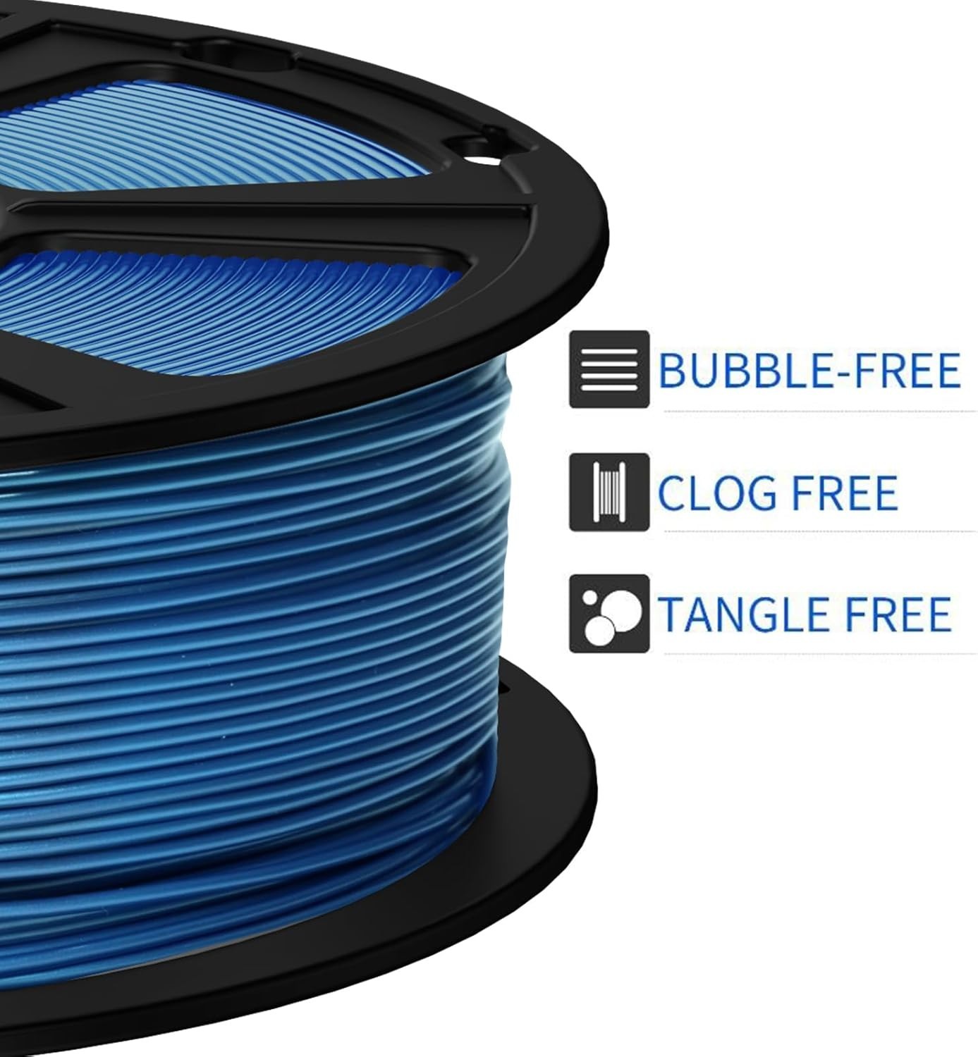 1 kg Geeetech filamento stampante 3D blu metallizzato PETG 1,75 mm PETG filamenti 3D foto 3