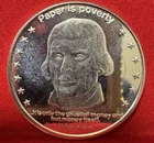 1/2 oz .999 Fine Silver Round Thomas Jefferson “Paper Is Poverty” Eagle Bullion