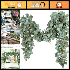 Lush Eucalyptus Garland - Faux Greenery Vines for Home Decor, Wedding, Events