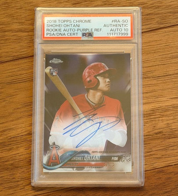 PSA10 Shohei Ohtani Auto RC Rookie Card 2018 Topps Chrome Purple