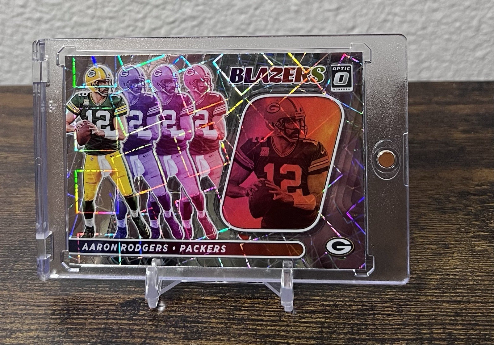 Aaron Rodgers - 2022 Donruss Optic Blazers #B-7 Case Hit SSP Insert Packers Jets