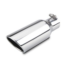 2.5 Inlet Polished Exhaust Tip 4x12 Bolt-on Tailpipe For Truck