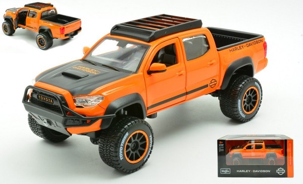 Maisto 1/24 Toyota Tacoma Trd Pro 2023 Harley Davidson Statisches Modell Diecast-image