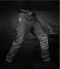 Men's Work Cargo Pants Tactical Combat Pants Outdoor Hiking Waterproof Trousers