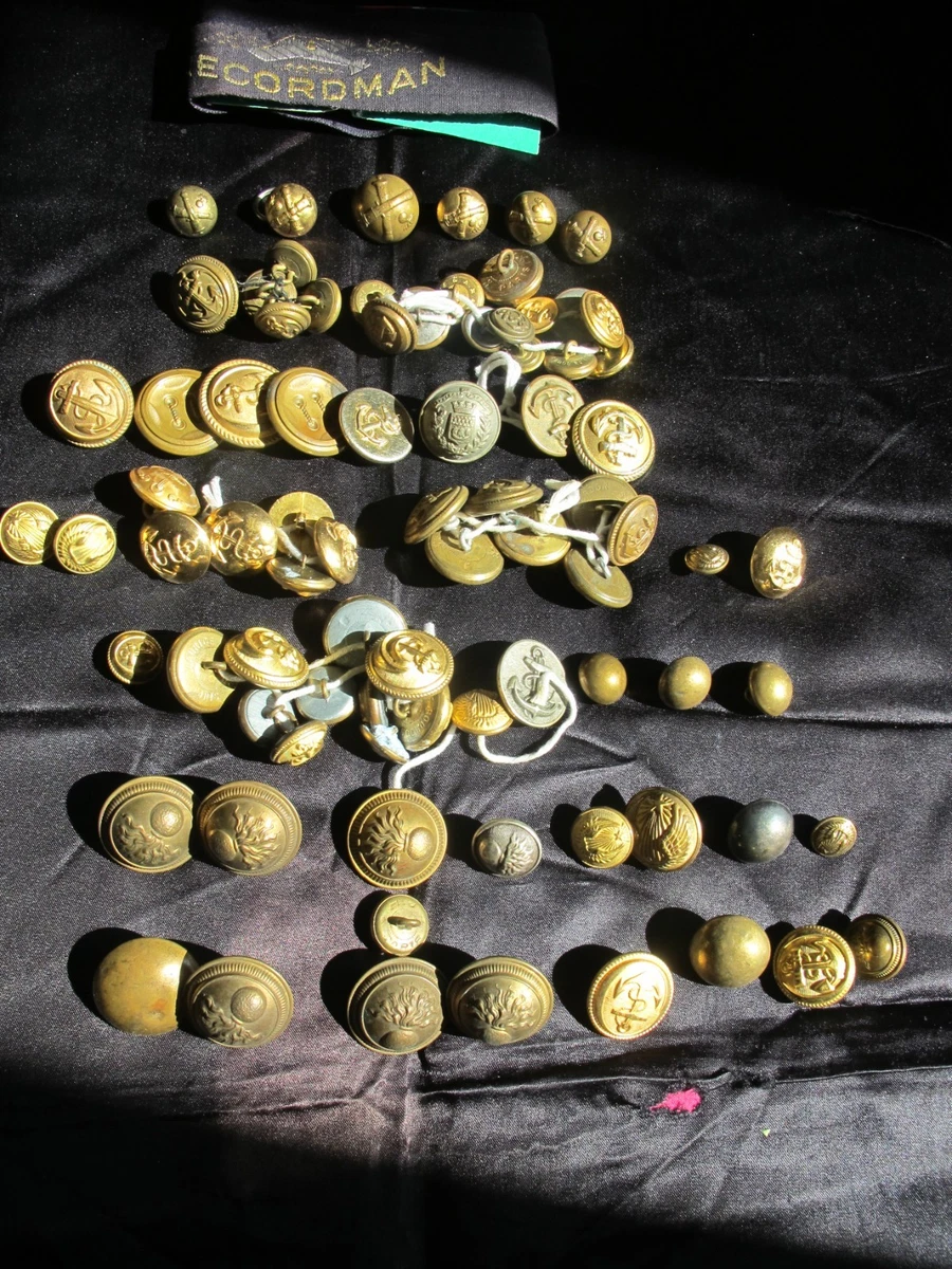 Lot 8 Boutons Anciens SNCF Marine Administration Artillerie Militaires