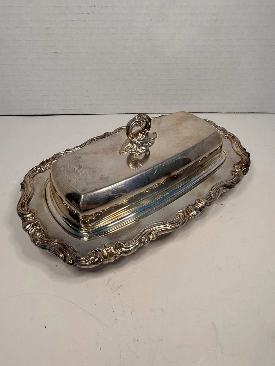 FB Rogers Silver Coin Antique US Silver-Plated Butter Dishes for