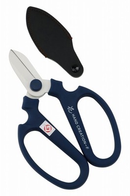 Kyoto Hana Akari Floral Scissors Blue F-170