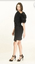 Marc Jacobs One Shoulder Cocktail Dress Size 4 Black