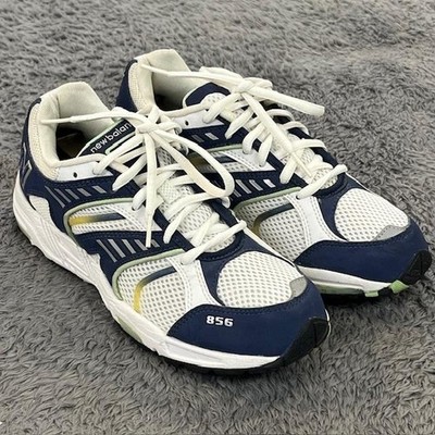 New Balance 856 Shoes Womens Size 8 White Navy Rollbar Stability Made In USA